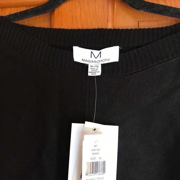NWT Magaschoni Black Sweater Relaxed Fit, size XL. - Picture 4 of 5
